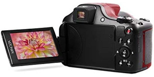 Cámara Digital Minolta mn67z-r Roja Shot De 20 Megapíxeles Hd Con Zoo