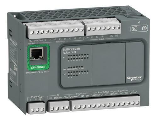 Clp Schneider 24 E/ S -relé- Ethernet/ Modbus/ Tcp-ip/ Rtu