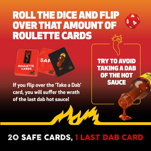 Ruleta Party Game Wilder Hot Ones Con Salsa Picante Y Cartas