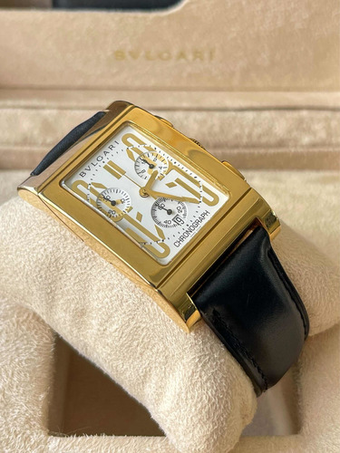 Bulgari Rettangolo De Ouro Amarelo Chronograph , Completo !! (Usado)