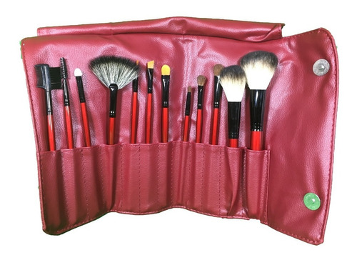 Brochas Para Maquillaje Carol 100% Pelo Camello 12 Pzs