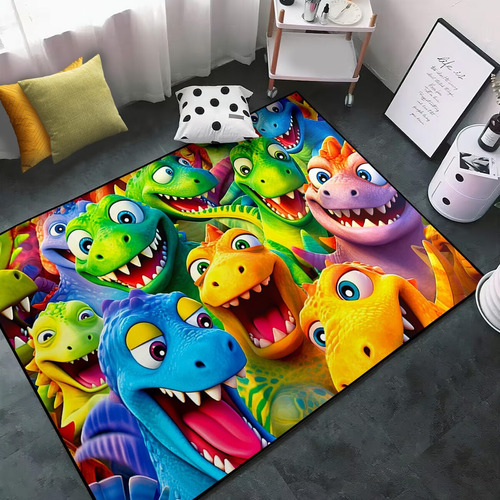 Alfombras De Dinosaurios De Dibujos Animados Dormitorio...