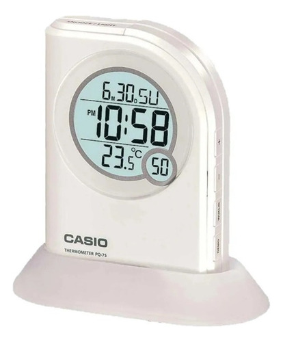 Reloj Casio Pq-75 Despertador, Termometro, Linterna Color Blanco pq-75-7