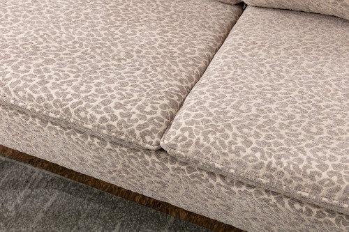 Mini Sofa De 55p Moderno Tela Color Grisleop Marca Calabash