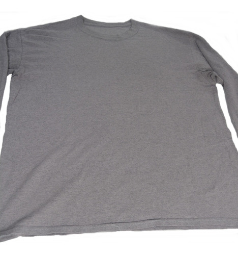 Remera M/l Entallada Gris Talle L