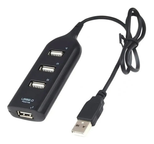 Imagen 1 de 8 de Hub Usb 4 Puertos Múltiple Adpatador Zapatilla Multiplicador