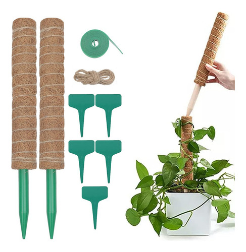 Juego De 9 Tutor De Musgo Para Plantas 43 Cm / Moss Pole