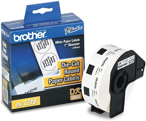 Etiqueta Brother Dk1218 Precortada 24mm Blanca 1000 Pz /v