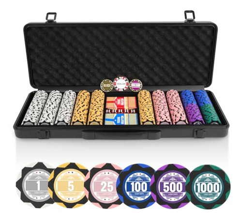 Oriengear Juego De 500 Piezas De Póquer