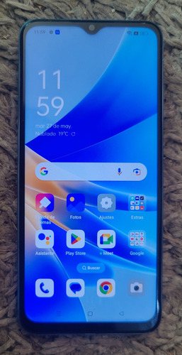 Celular Oppo A17, De 64 Gb De Memoria Y 4+4 Gb En Ram, Libre Para Cualquier Compañía, Todo Funciona Bien, Muy Buena Estética Azul Acero (Usado)
