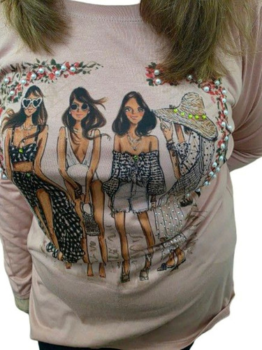 Remera Algodon Spum Sublimada Mangas L,personalizada T 1 A 8
