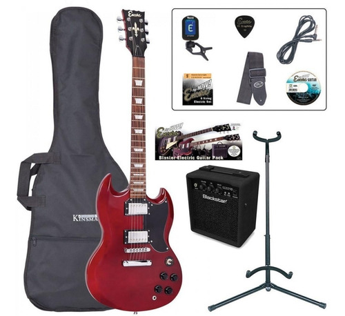 Encore E69 Pack De Guitarra Eléctrica Rojo Con Amplificador