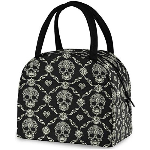 Zzwwr Chic Skull Ornamental Patrón Reutilizable Nspm2