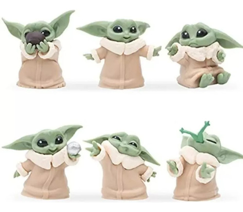Juguete De Coleccion Baby Yoda Mandalorian  Niños 6 Figuras 