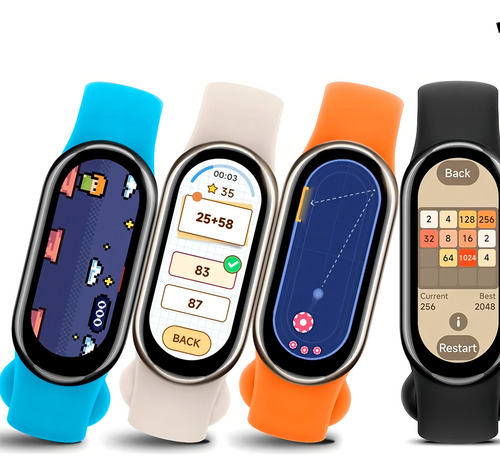 Relógio Xiaomi Mi Band Smart 8 Aprova D'agua Com Caixa Preto Pulseira Preto