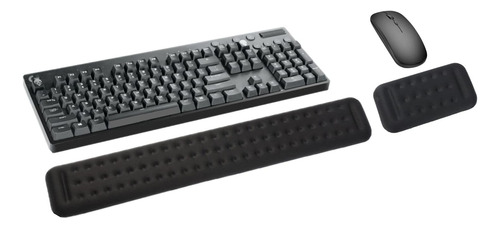 Almohadilla Reposamuñecas Para Teclado Y Ratón Con Soporte 