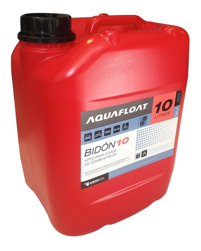 Bidon Para Combustible 10lts Aquafloat Nafta Gasoil Apilable