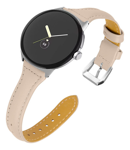 Correa Para Reloj Google Pixel Cuero Genuino Delgada Watch