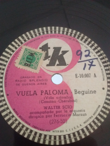 Walter Scio Ferruccio Marzan Disco Pasta Tk E10007 C23