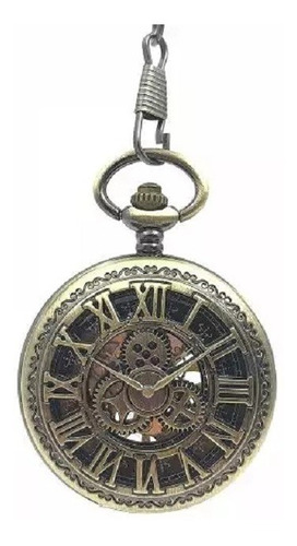 Reloj De Bolsillo Engranaje De Cuerda Maquinaria Expuesta