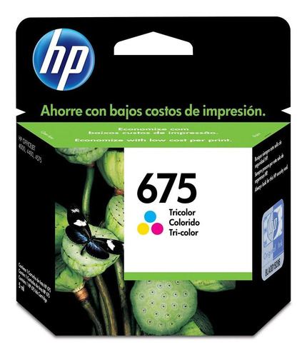 Hp Cartucho De Tinta Original 675 Tricolor