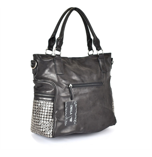 Carteras Importadas Simil Cuero Mujer Grandes Negras Amayra