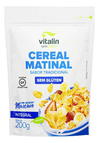 Cereal Matinal Tradicional S/glúten Vegano Vitalin 200 Grs.