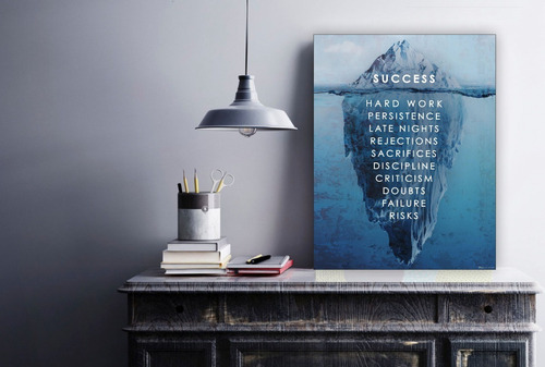 Cuadro Motivacional Iceberg Success | Decoración 27x42 Cm