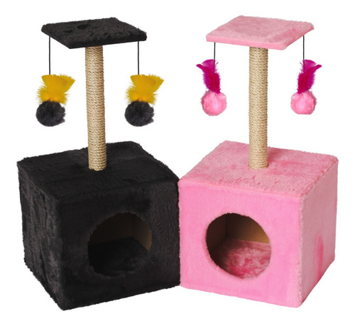 Arranhador Para Gato Tipo Toca De Gato Com Caixa Confortável Cor Grafite