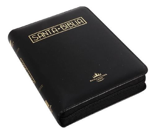 Imagen 4 de 5 de Biblia Rvr1960 Letra Grande Imit. Piel Negro C/cierre (6486)