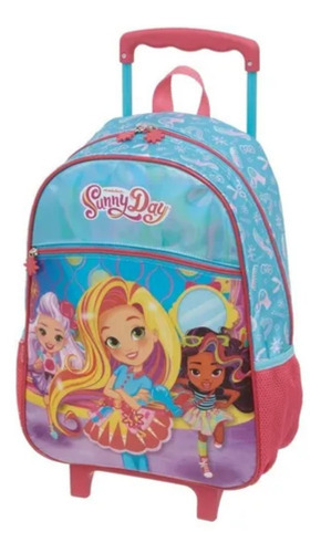 Mochila Grande Com Rodinha Escolar Infantil Cor Sunny day