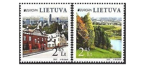 2012 Europa Cept- Visitas Paisajes - Lituania (sellos) Mint