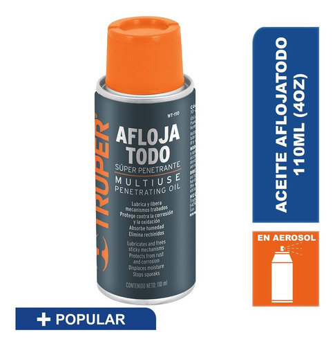 Aceite Aflojatodo En Aerosol, 110ml (4oz) 13468