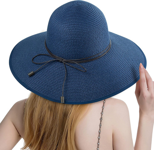 Sombrero De Paja Suave Para Mujer, De Ala Ancha, De Panamá,