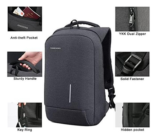 Kingsons Mochila Para Computadora Portátil, Bolsa De Computa