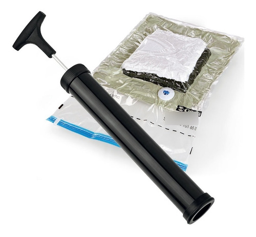 Imagem 2 de 6 de Kit Conjunto Saco À Vácuo Vac Bag 4 Embalagens Médio + Bomba