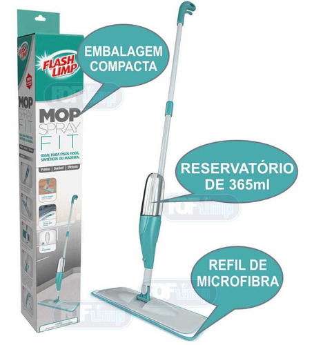 Mop Spray Magico Com Reservatório Rodo De Limpeza Microfibra