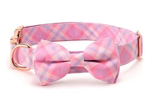 Collar De Perro Elegante, Hebilla Metal Color Oro Rosa