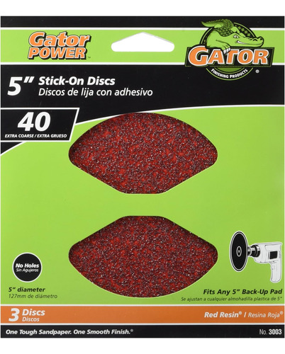 Disco De Lija 3003 40 25ct Grit, 5inch, 3pack