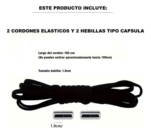 Cordones Elasticos Ajustables Para Zapatillas Adultos Niños Azul Marino