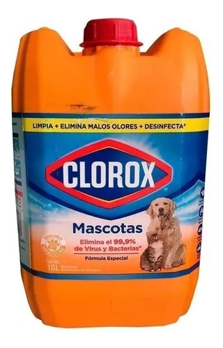 Clorox Mascotas Garrafon 10 Lts Desinfecta Antiolores