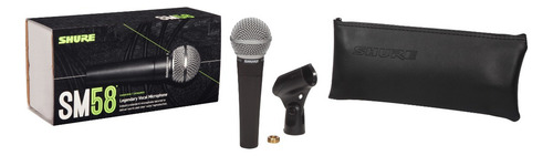 Micrófono Shure SM SM58-LC dinámico cardioide gris oscuro/plateado