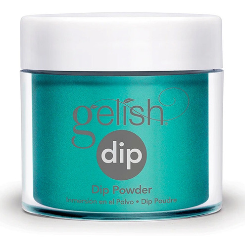 Gelish Dip Powder 23gr Polvo De Inmersion Sir Teal To You Color Verde