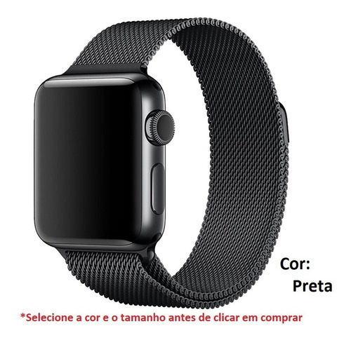 Pulseira Milanese Para Apple Watch 1 2 3 42mm 38mm De Aço