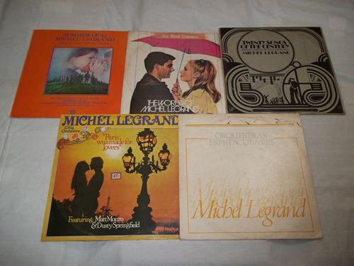 Lp Lote 5 Discos Michel Legrand - Música Clássica