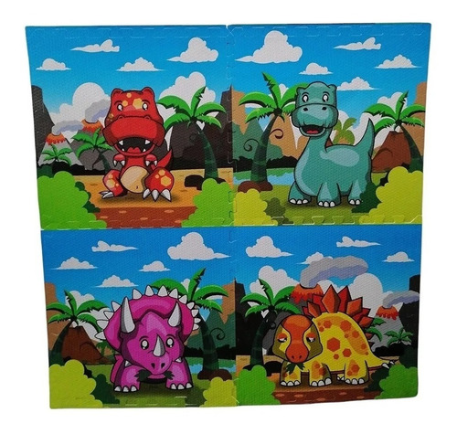 Set De Tatami Infantil Con Diseño 4 Planchas 60 Cm Artidix