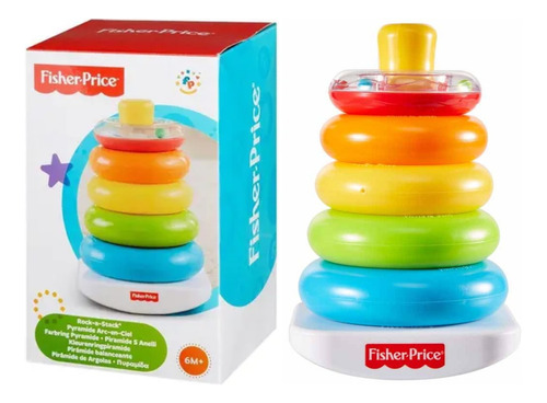 Pila De Aros Apilables Fisher Price 5 Argollas Mattel 8248