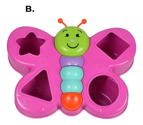 Juego Bloques Encastre Para Bebe Mariposa Didactica 862 Edu