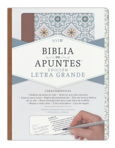 Biblia Nvi De Apuntes, Azulejos Color Salvia, Símil Piel