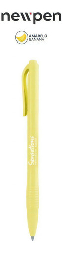 Newpen Caneta Esf. Clic Sensation 0,7mm Amarelo Banana